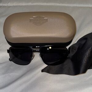 Harley-Davidson Black Sunglasses with Tan Case